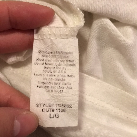 (3/$35) Like-new USA made B’leev lace and ruffle top - Picture 4 of 4